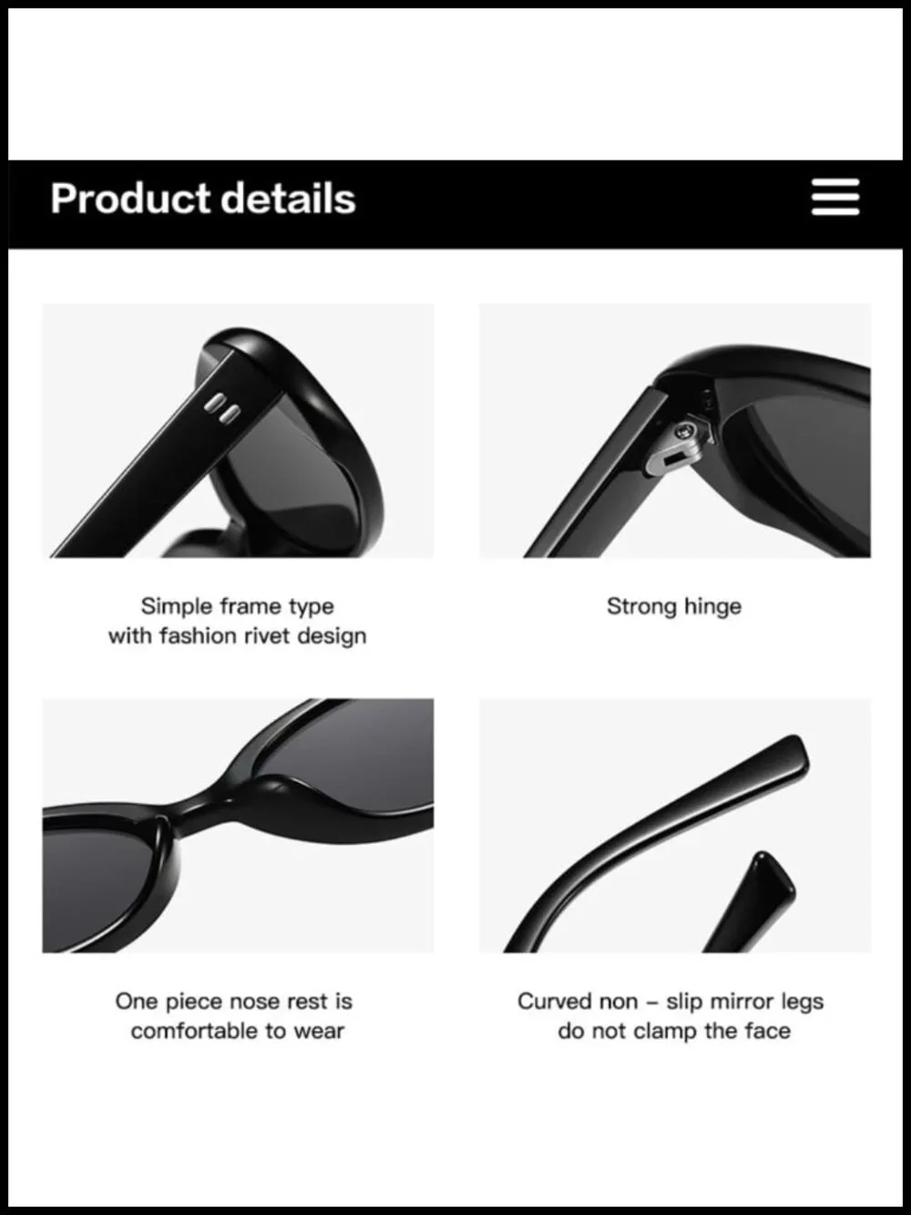 Vintage Small Oval Sunglasses Cat Eye 90s UV400 Protection Lightweight Shades